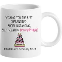 50th Birthday Gifts for Women, Funny 50 Year Old Gift Coffee Mug, 1971 50th Birthday Mugs for Her, Mom, Aunt, Wife, Sister, Grandma, Friend, 11 oz Tea Cup Self Isolation 50th Birthday