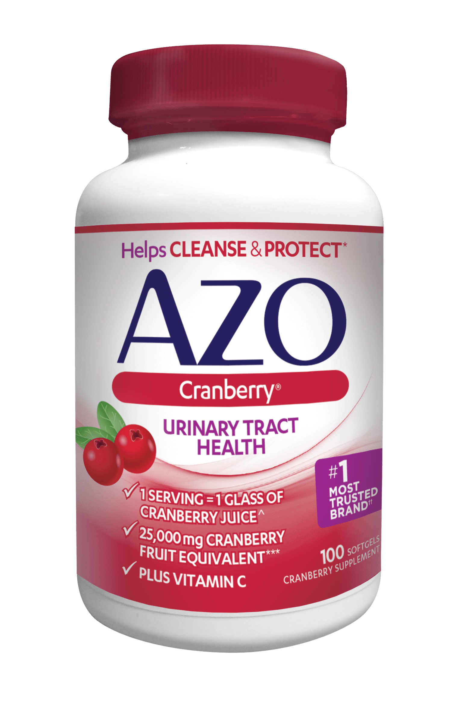 AZO Cranberry Urinary Tract Health Supplement, 100 Ct