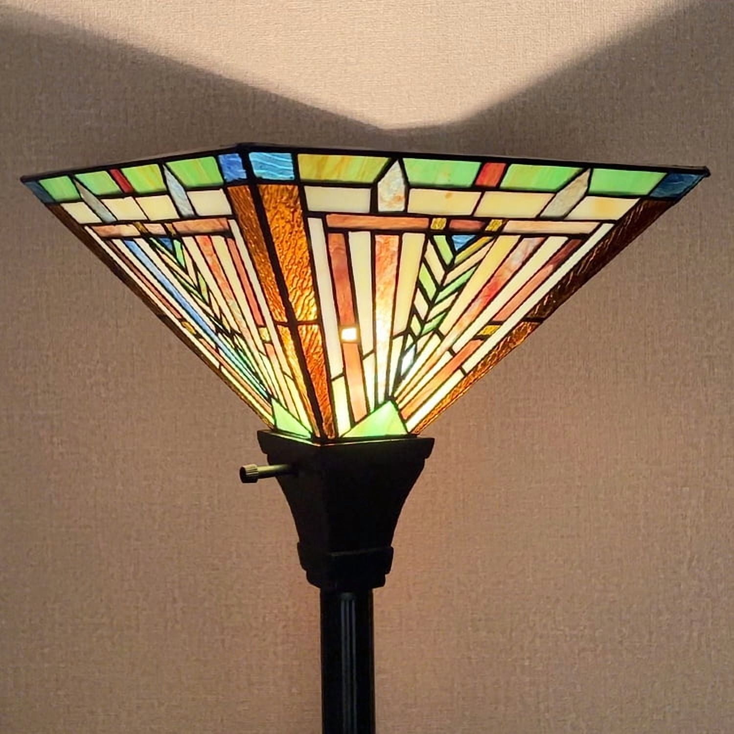 Tiffany Torchiere Floor Lamp,Stained Glass Lamp Shade - Walmart.com, image size:1500x1500