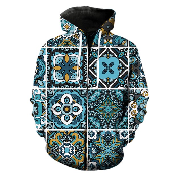 Sudadera con capucha y cremallera estilo nacional retro para hombre, chaquetas de moda 2024, gran oferta, ropa de calle de primavera de gran tamaño con estampado 3D para adolescentes.