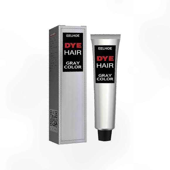 Natural Silver Gray Hair Color Cream for All Hair Types, Fashionable and Versatile Hair Dye Solution