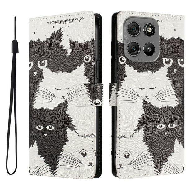 FOXDOCK Funda Tipo Cartera para Motorola Moto G67 Power/G57 Power con Soporte y Correa – Diseño de Patrones Lindos