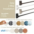 thumbnail image 2 of Domovina Self-Adhesive/ Wall Mount Rod 17-30 inches-Color:Cocoa, 2 of 6