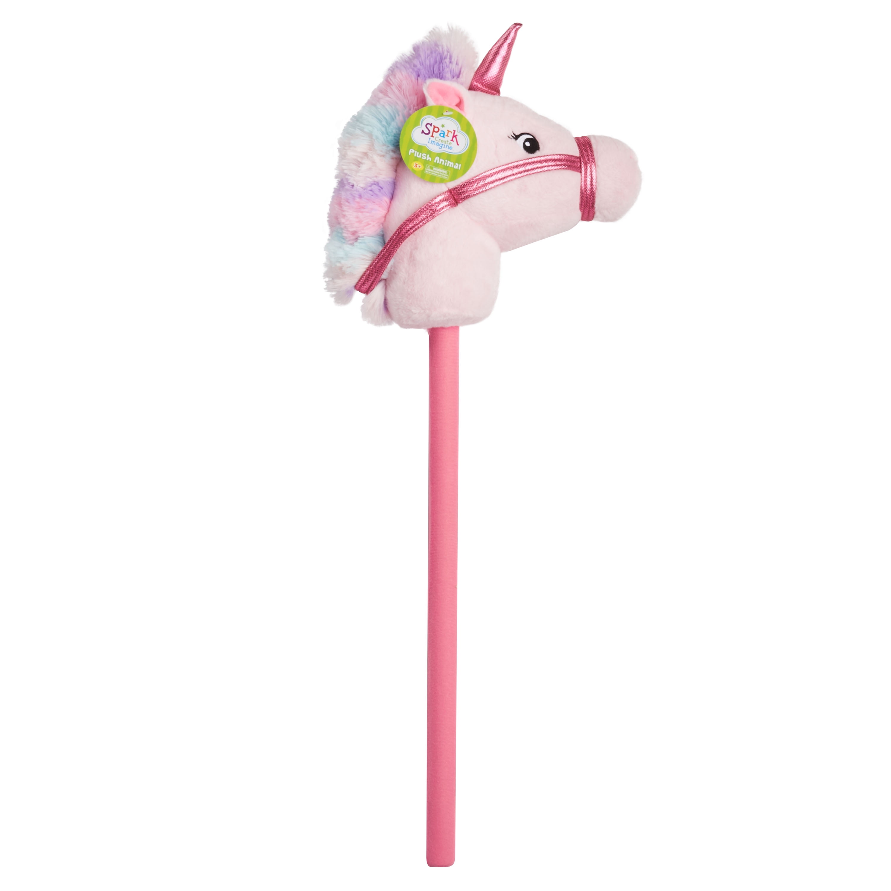 Spark Create Imagine Plush Riding Stick, Pink Unicorn