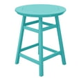 thumbnail image 2 of Costaelm Paradise Outdoor HDPE 35" Round Counter Height Patio Bar Table, Turquoise, 2 of 9