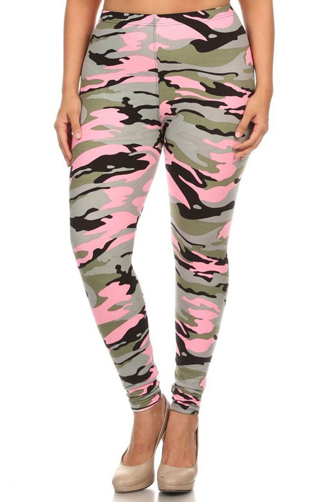 women's plus size pink camouflage clothing