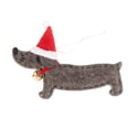 thumbnail image 4 of Decoración navideña Colgantes navideños Adorno con forma de perro salchicha Manualidades para Gris, 4 of 6
