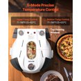 thumbnail image 4 of VEVOR Pizza Oven, 12 in Electric Pizza Maker, 1200W Electric Pizzas Cooker with Cordierite Stone, 5-Mode Temperature Control, Viewing Window for Precise Cooking, Heats up to 788 ˚F, for Home (White), 4 of 9