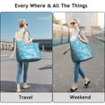 thumbnail image 4 of Vintage Nautical Shoulder Bag - Durable Beach Tote with Starfish & Coral Pattern, Secure Zipper & Multiple Pockets for Work or Travel, 4 of 5