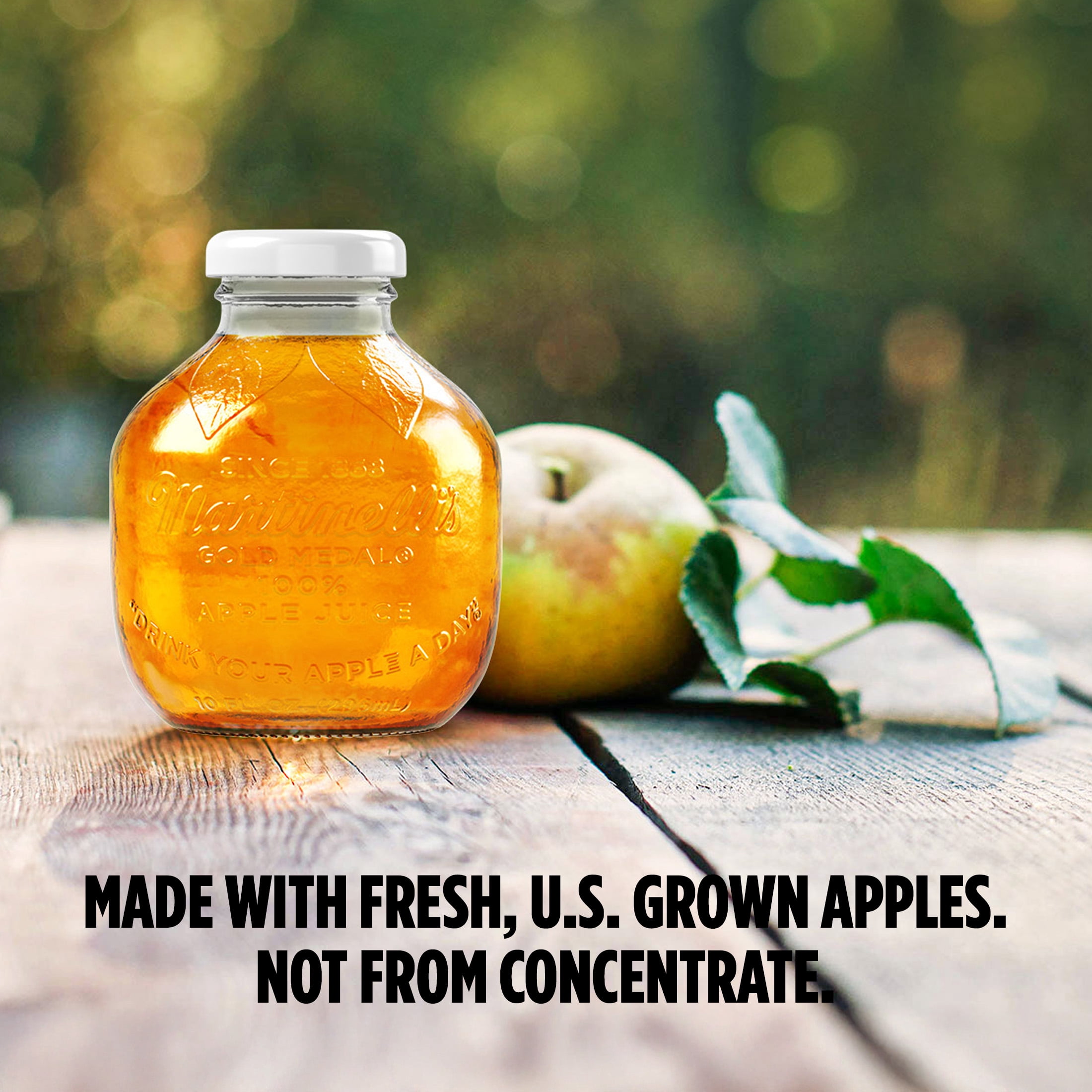 Martinelli's Apple Juice, 10 fl oz Glass Bottle, 4 Count