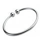 thumbnail image 5 of Pulsera del brazalete Sunnimix abierto de Doble Bola color plata, 5 of 8
