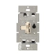 thumbnail image 1 of Lutron Electronics TGCL-153PH-LA CFL &amp; LED Toggler Dimmer  Light Almond, 1 of 12