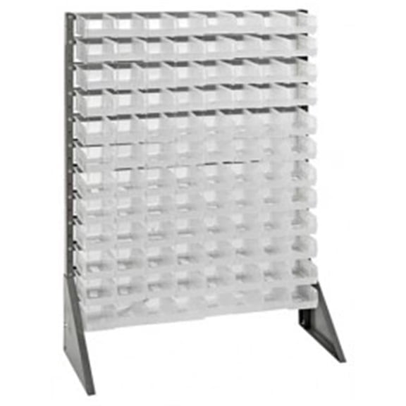 Single Sided, 12 Rail Unit with 96 Plastic Storage Bins