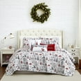 thumbnail image 4 of Southshore Fine Living, Inc. 6-Piece Holiday Bedding Set; Christmas Trees & Reindeer Print, 4 of 9
