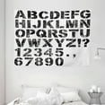 thumbnail image 1 of Letters Tapestry, An Alphabet Set of Grunge Stencil Letters and Numbers Distressed Scratched Look, Wall Hanging for Bedroom Living Room Dorm Decor, 80W X 60L Inches, Black White, by Ambesonne, 1 of 2