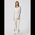 thumbnail image 4 of Tops Deportivos de Larga para Mujer, Camiseta Deportiva Ajustada Y2K para Gimnasio, Conjuntos de Otoño 2025 con Bloques de Color A Albúmina L, 4 of 8
