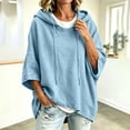thumbnail image 7 of GaThRRgYP Waterproof Windbreaker Jacket Women Women'S Fall/Winter Solid-Color Hooded Mid-Length Sleeve Sports Sweatshirt, 7 of 7