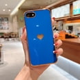 thumbnail image 2 of Tzomsze iPhone SE 2022/iPhone SE 2020/iPhone 8/iPhone 7,Luxury Love Heart Plating Phone Case for Women Girl Shockproof Slim Protective Cover iPhone SE 4.7 inch, Blue, 2 of 8