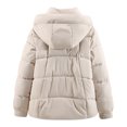 thumbnail image 5 of Winter Coats for Women Stylish Winter Jacket Short Coat With Hood Warm Quilted Outerwear Lightweight Windproof Thermal Insulation For Cold Weather Winter Jackets for Women, 5 of 5