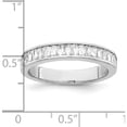 thumbnail image 6 of Sterling Silver Rhodium Plated Cz Ring (Size 6) Made In Thailand qr6923-6, 6 of 6