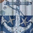 thumbnail image 5 of Orinice  Nautical Anchor Shower Curtain Boat Sea Ocean Adventure Theme Print Navy Blue Waterproof Fabric Bathroom Curtain Set 69x72, 5 of 7