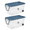 Clear / Green, variant on Dokdogs 2 Pack 160 Quart Large Clear Plastic Storage Bins with Wheels & Carry Handles, Stackable Heavy-Duty Lidded Totes for Garage, Basement & Household Storage