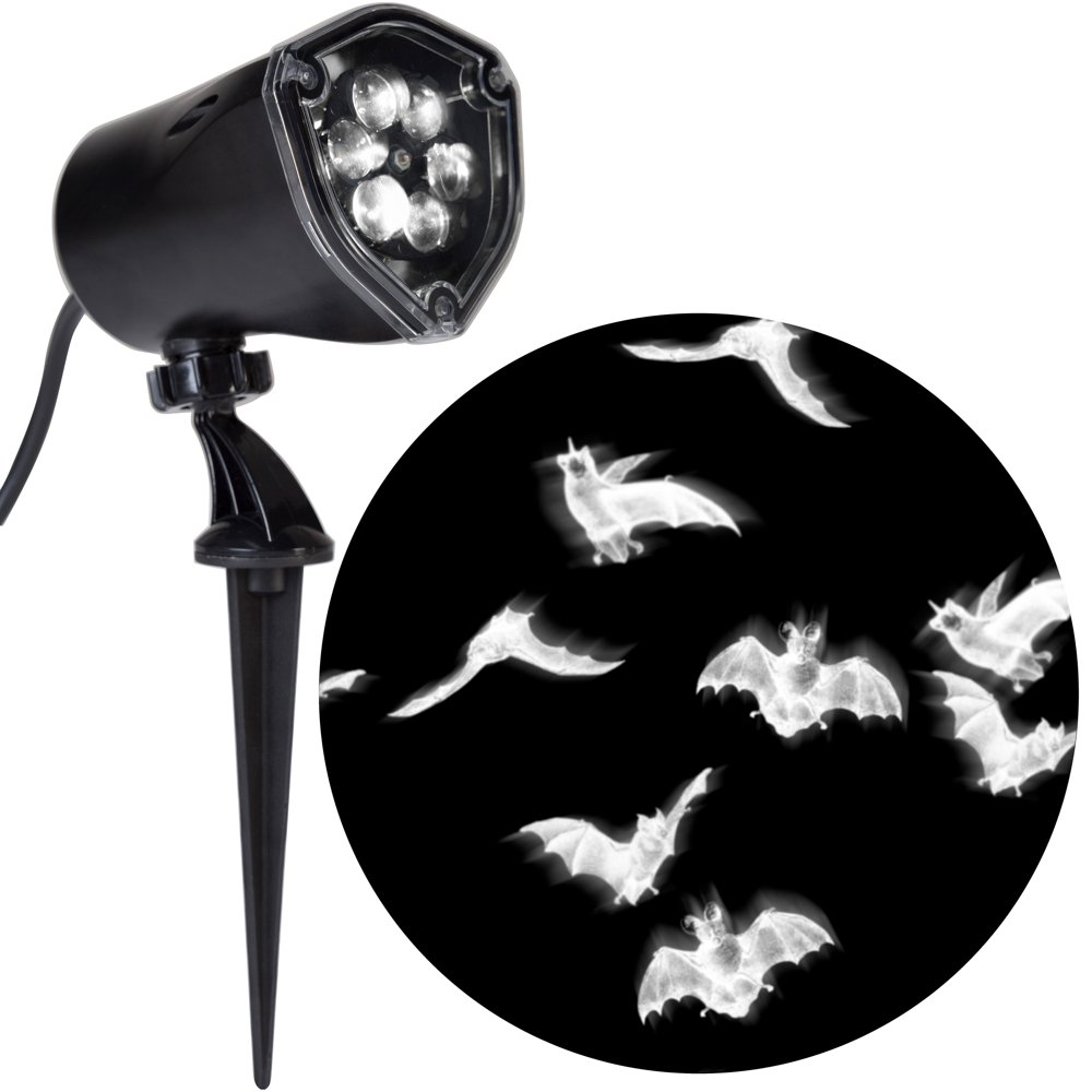 Halloween Lightshow ProjectionWhirlaMotionRealistic Bats (White) by