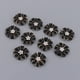 thumbnail image 3 of 10 unids Botón de flor adornos de cristal flatback Sunnimix negro + Rhinestone, 3 of 8