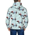 thumbnail image 5 of Zip Up Hoodies for Men - Dachshund Dog Puppy No.1010 Long Sleeve Comfrt Men'S Fashion Hoodies & Sweatshirts, Jackets for Men Hoodies Pullover Clothing Clothes with Pouch, 5 of 5