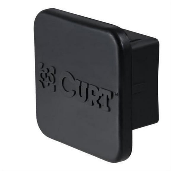 CURT Rubber Receiver Tube Cover Hitch Cover for Automotive, 2 in, Black
