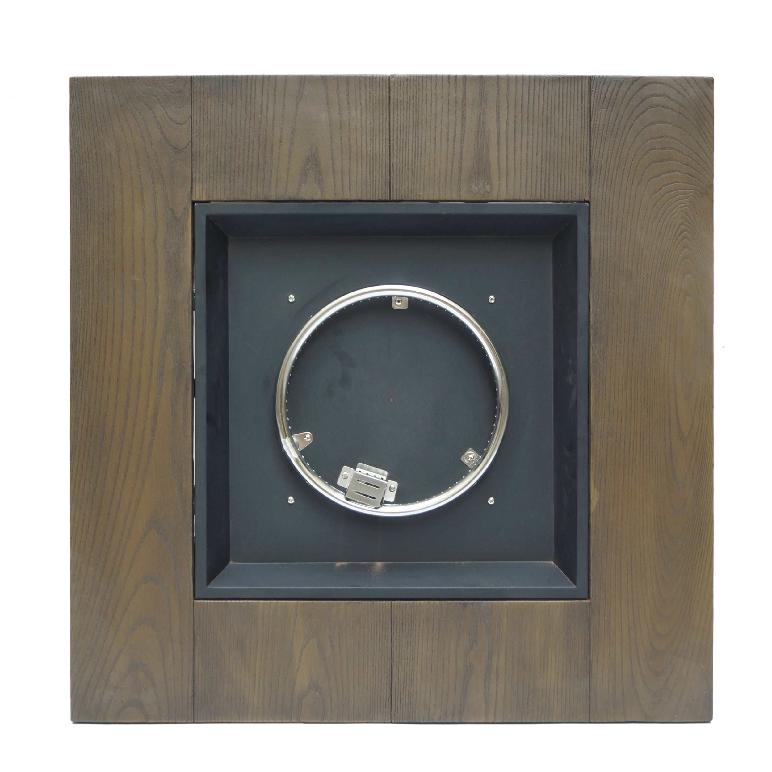 Colby Outdoor Square Gas Fire Pit, Brown Wood Pattern