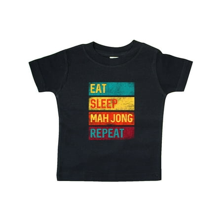 

Inktastic Eat Sleep Mah Jong Repeat Gift Baby Boy or Baby Girl T-Shirt