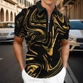 thumbnail image 2 of CONZONE Men's Polo Shirt Short Sleeve Zip Polo Shirt for Men Casual Graphic Breathable Loose Fit Cozy Summer Golf Shirts, 2 of 3