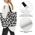 thumbnail image 3 of Balery Similar To Leopard Print Bolsa Tote Estilo Estético con Cremalleras, Bolsa de Hombro, Bolsa de Compras Grande y Plegable, 3 of 8