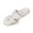 A White, variant on Women'S Slipper Cross Band Solid Color On Sandals Casual Open Toe Wedges Soft Bottom Breathable Shoes Daily Wear
