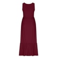thumbnail image 5 of Ovbmpzd Business Casual Dress for Women Sleeveless Red Maxi Dress V Neck Long Dresses Sundresses for Women Over 50 S, 5 of 6