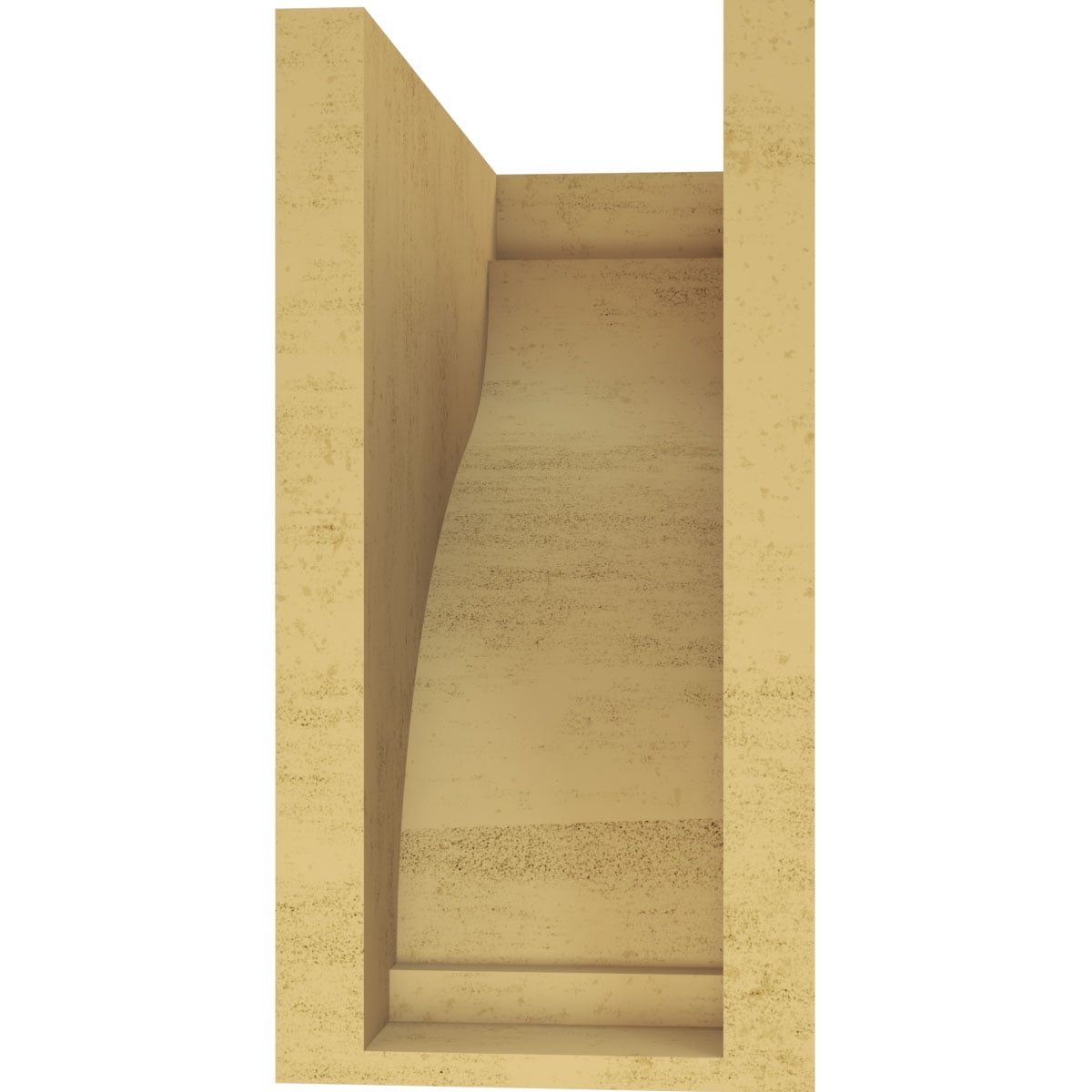 6"W x 12"D x 12"H Classic Helena Rough Cedar Woodgrain TimberThane Corbel, Primed Tan