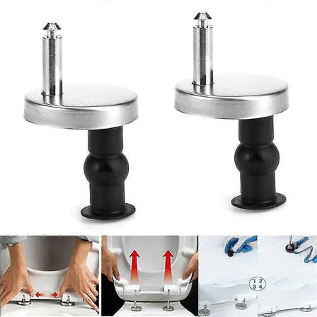 2pcs Fix Toilet Seat Hinge Fittings Quick Release Hinges Screws Kit Accessories