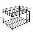 thumbnail image 4 of Full over Full Metal Bunk Bed Frame with Guardrail and Ladder, Black, 4 of 7