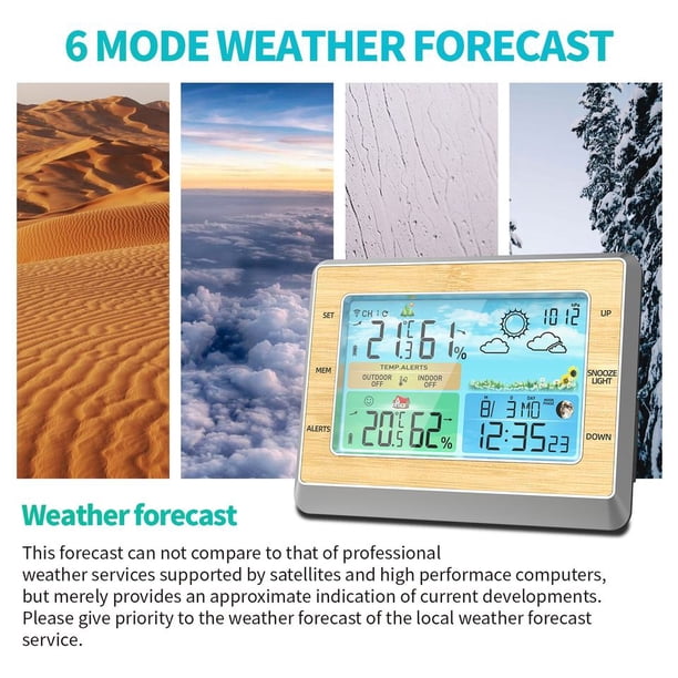 Ambient Weather WS-GL032 – Stazione Meteo In Legno Ciliegio Con Termometro, Barometro E Igrometro – Ideale Per Studio O Biblioteca - 2