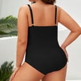 thumbnail image 4 of Roncen Women's Plus Size One Piece Swimsuits Tummy Control Bathing Suits for Women Criss Cross Ruched Push Up Vintage Retro Swimwear, 4 of 5