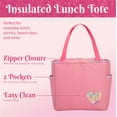 thumbnail image 3 of Paris Hilton 3 Piece Insulated Lunch Set, Includes Lunch Tote, Water Bottle, and Snack Box, Pink, 3 of 12