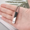 thumbnail image 3 of Cremation Urn Necklace for Ashes Urn Jewelry Cross Cube Ash Necklace Memorial Pendant Jewelry for Men Women, 3 of 5