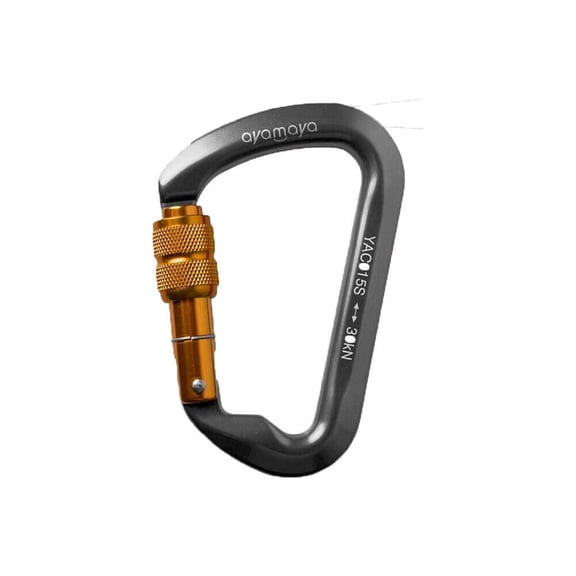 KANCOKIT 30kn Climbing Carabiner Aluminum Locking Carabiner D Shape Screwgate Carabiner Hook Screw Gate Lock Caribiner Clips Sport Tools Outdoor Gifts for Men Women