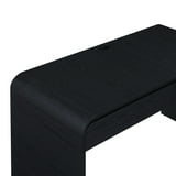 Better Homes & Gardens Juliet Curved Desk with Storage, Black Finish - Walmart.com