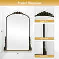 thumbnail image 6 of BEAUTYPEAK 32"x24" Arched Bathroom Mirror Vintage Vanity Mirror Wall-Mounted, Antique Bronze, 6 of 7