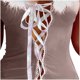 thumbnail image 4 of Lencería Sexy Gibobby para mujer Vestido de Navidad Sexy Conjunto de felpa color caqui XL, 4 of 5