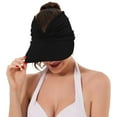 thumbnail image 2 of TYGHBN Sun Visor Hats for Women Beach Hat Packable Wide Brim with Ponytail Hole Summer Sunhat for Sports Womens Hats Fashion Vacation Hat Men Hats for Summer Womens Floppy Hat with Bow Variant Visor, 2 of 5