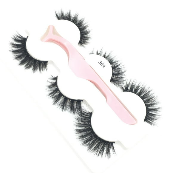 Xihbxyly Almacén de liquidación 3 pares de pestañas postizatus largas y gruesas de maquillaje natural moda