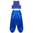 thumbnail image 4 of TiaoBug Kids Boys Arabian Prince Outfits Waistcoat Vest with Bloomers Holiday Belly Dance Pants Set Blue-A 10, 4 of 5